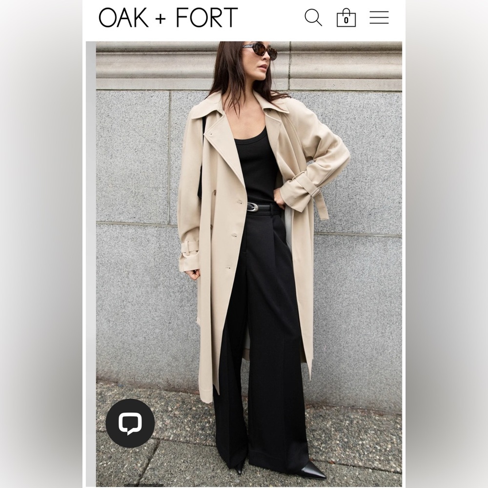 Oak+Fort beige oversized trench coat